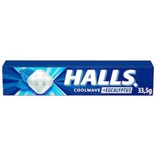 Halls bonbóny COOLWAVE mentol a eukalyptus 33,5g