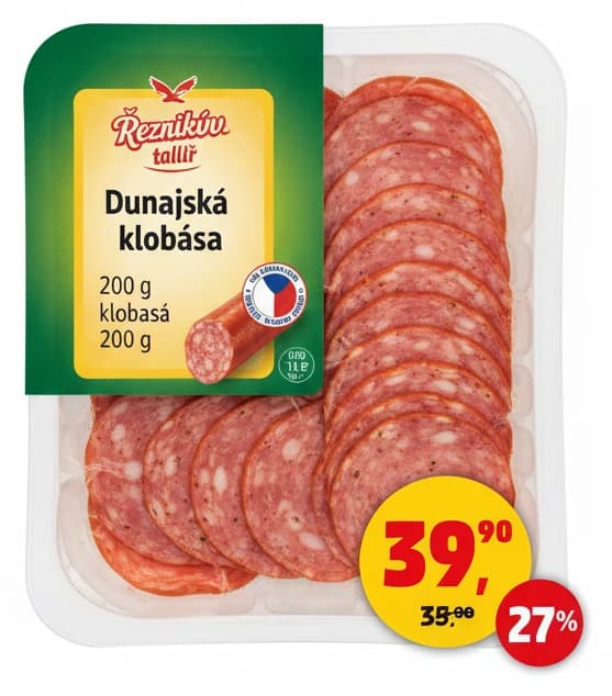 Dunajská klobása Řezníkův talíř