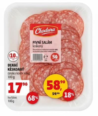 Pivní salám krájený