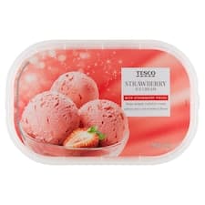 Smetanový mražený krém s jahodovou příchutí 900ml