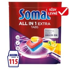 Somat All in 1 Extra Lemon & Lime tablety do myčky nádobí 115 ks 1909g