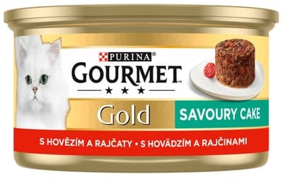 Gourmet Gold Savoury Cake konzerva pro kočky, hovězí