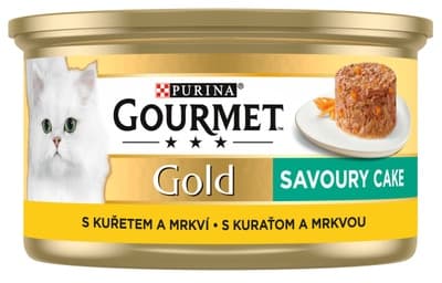 Gourmet Gold Savoury Cake, konzerva pro kočky, kuře