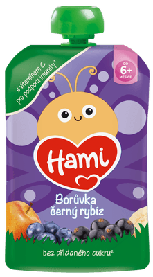 Hami Příkrm Jablko, banán, černý rybíz a borůvky