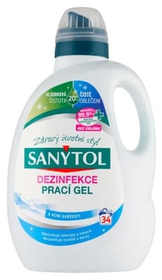 Sanytol Dezinfekční Prací gel s vůní svěžesti 1,7l