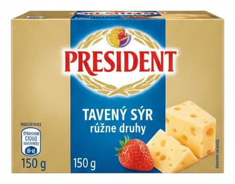 Tavený sýr Président různé druhy