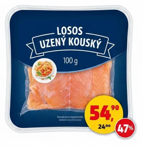 Losos uzený kousky