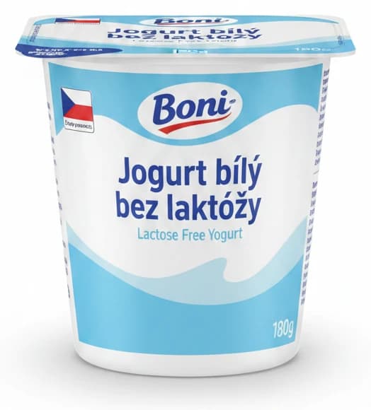 Jogurt bílý bez laktózy Boni