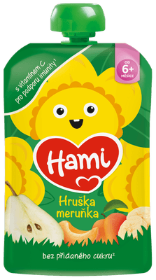 Hami Příkrm Jablko, hruška, banán a meruňka