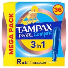 Tampax Pearl Compak Regular Tampony S Aplikátorem ×36