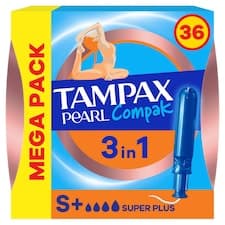 Tampax Pearl Compak Super Plus Tampony S Aplikátorem ×36