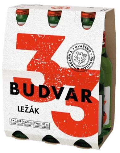 Budvar 33 světlý ležák 6×0,33 l