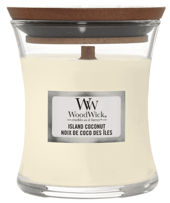 Wood Wick Island Coconut svíčka váza malá