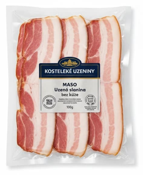 Kostelecké uzeniny Uzená slanina bez kůže