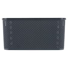 BranQ Anthracite košík s ratanovým efektem 19 l