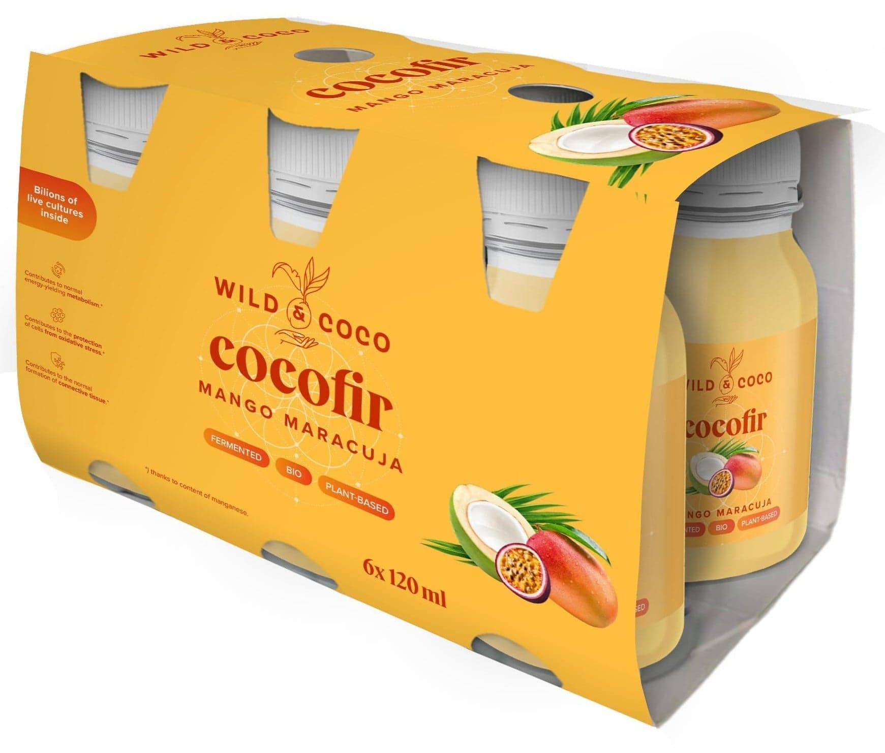 Wild & Coco BIO Biotic cocofir Mango a maracuja (6×120 ml)