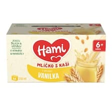 HAMI mlíčko s kaší s příchutí vanilky 4x250 ml