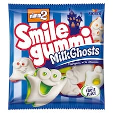 nimm2 Smilegummi Milk Ghosts želé s odstředěným mlékem, ovocnou příchutí a vitaminy 90g