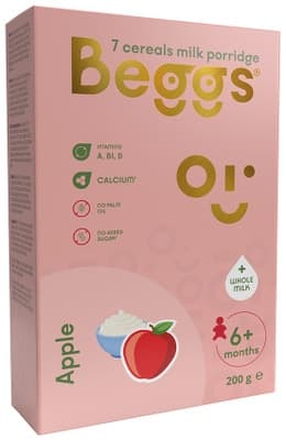 Beggs Mléčná 7zrnná kaše jablečná