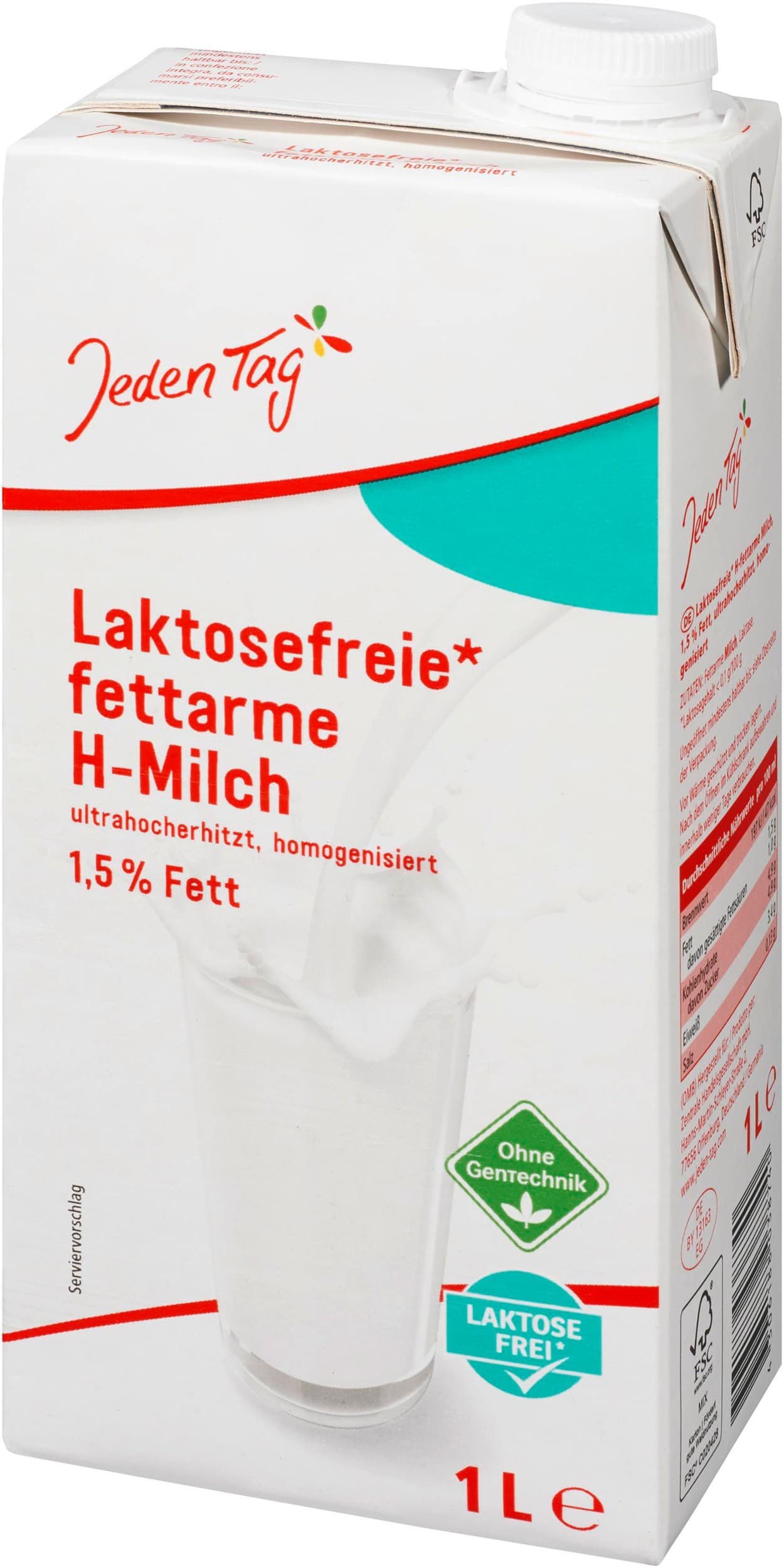 Jeden Tag Mléko bez laktózy trvanlivé 1,5%