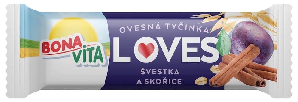 Bonavita Ovesná tyčinka švestka a skořice