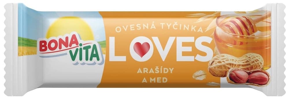 Bonavita Ovesná tyčinka arašídy a med