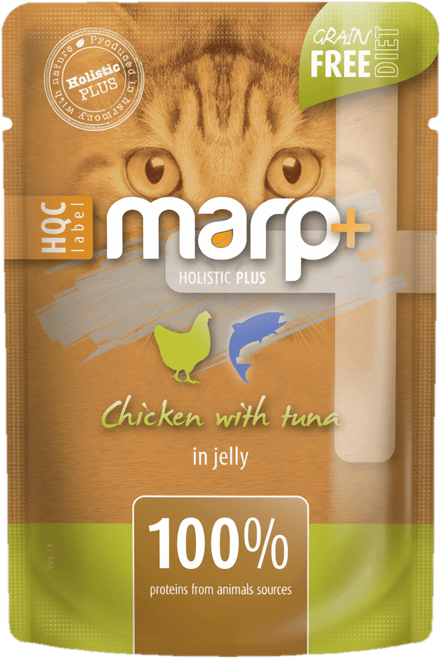 Marp Holistic Plus kapsička pro kočky – kuře s tuňákem v želé