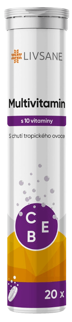 LIVSANE Multivitamin s 10 vitaminy šum.tbl.20ks