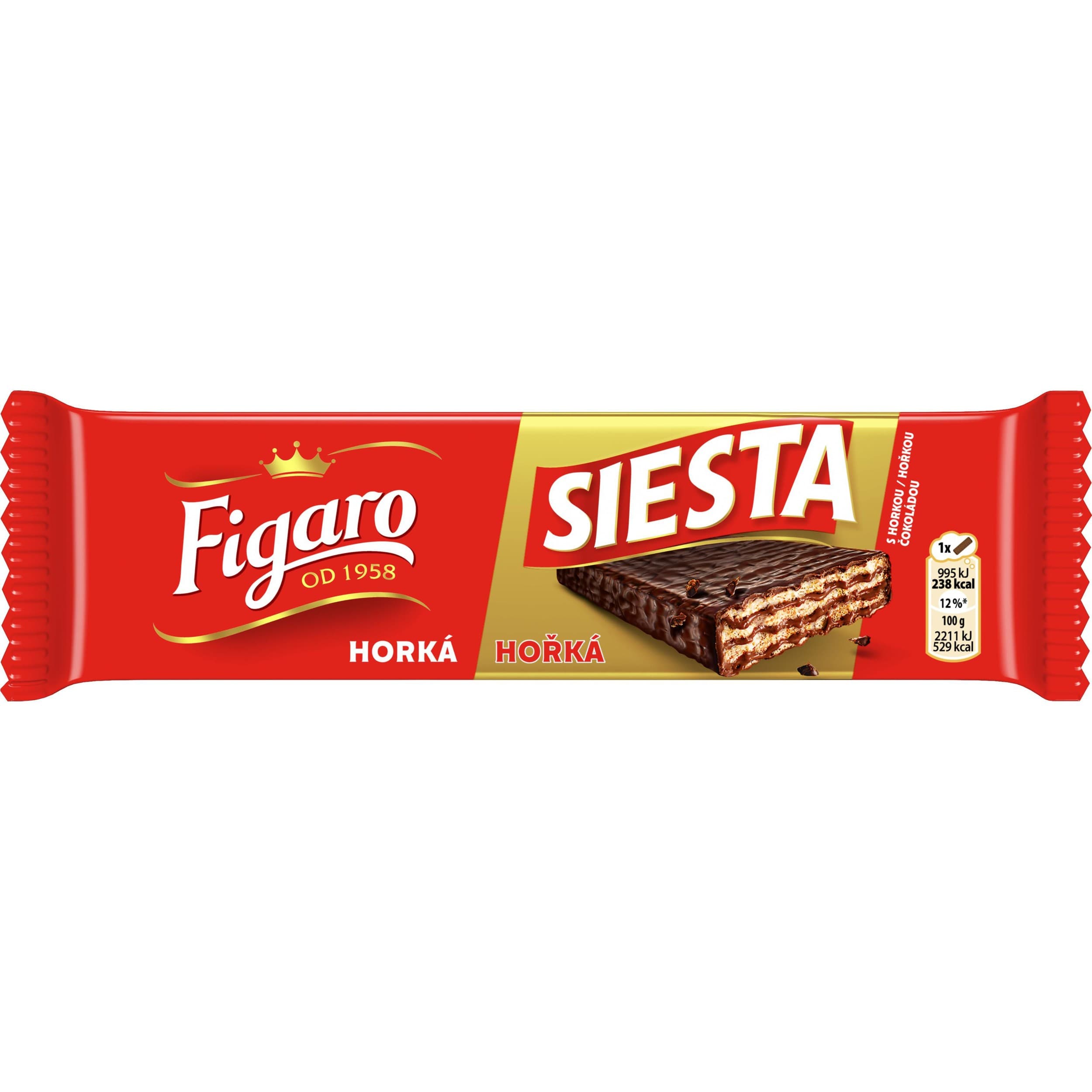 Figaro Siesta oplatka s kakaovou náplní, hořká čokoláda 45g