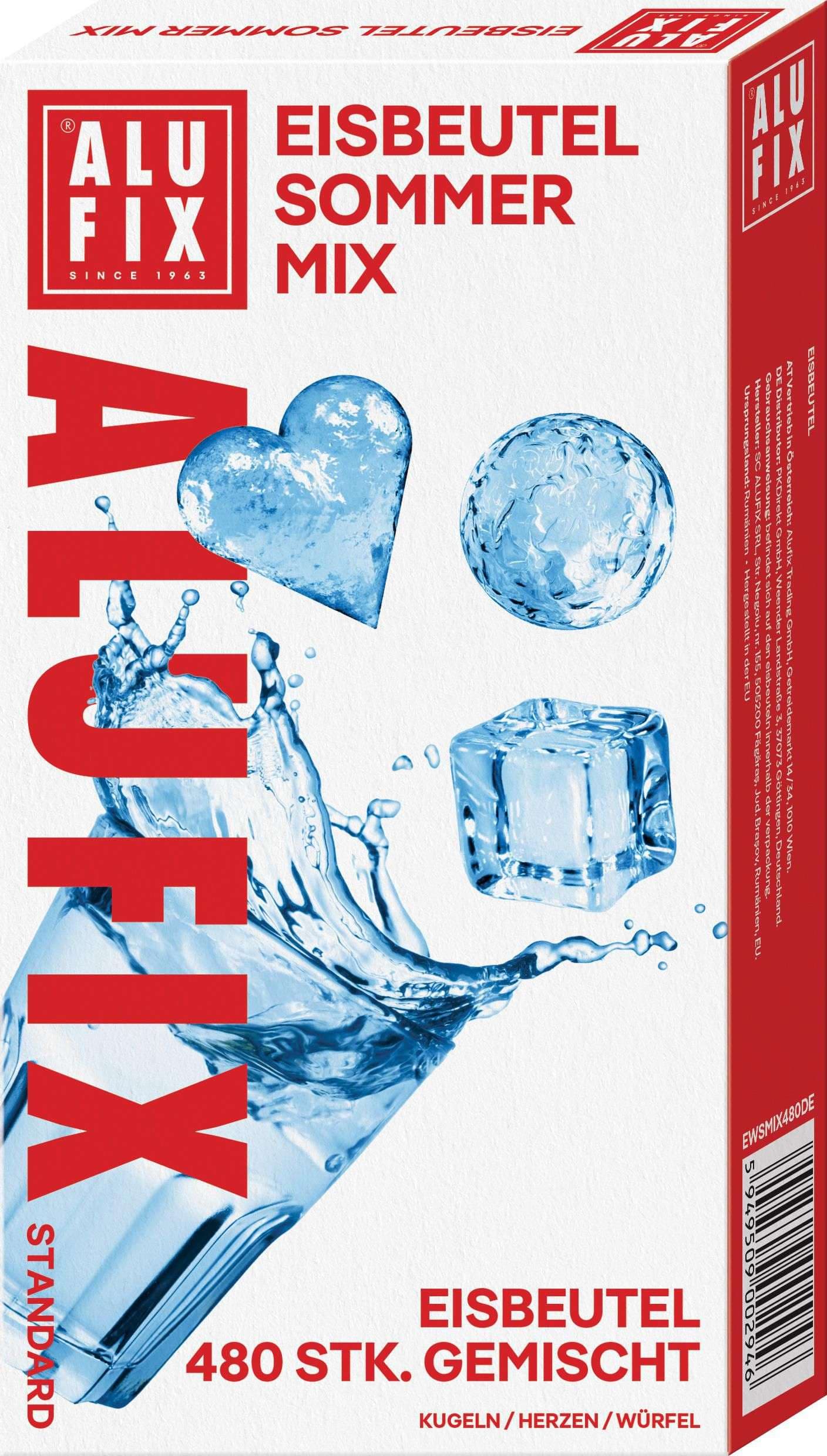 Alufix Sáčky na led MIX 3 x 8 sáčků pro tvary kuliček, kostek a srdíček