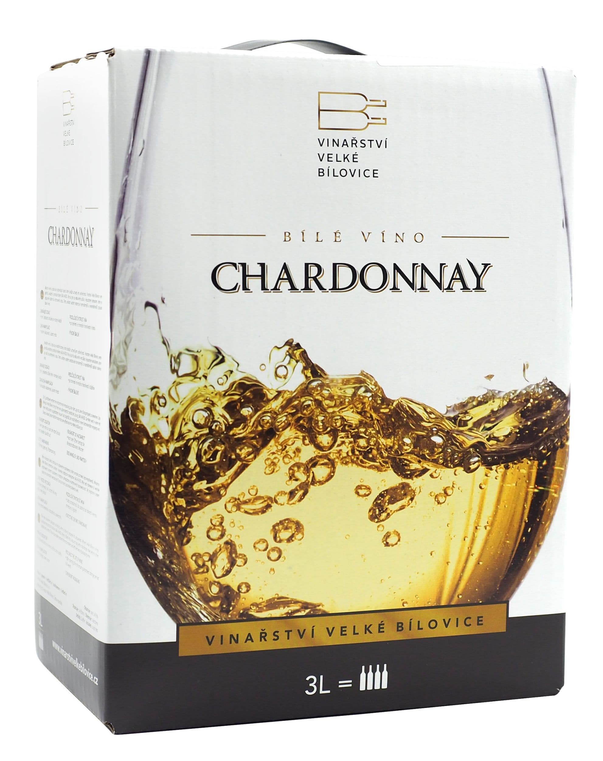 BiB 3 l Chardonnay víno bílé suché