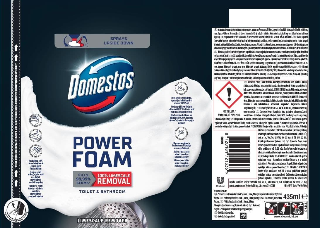 Domesto Power Foam proti vodnímu kameni 435 ml