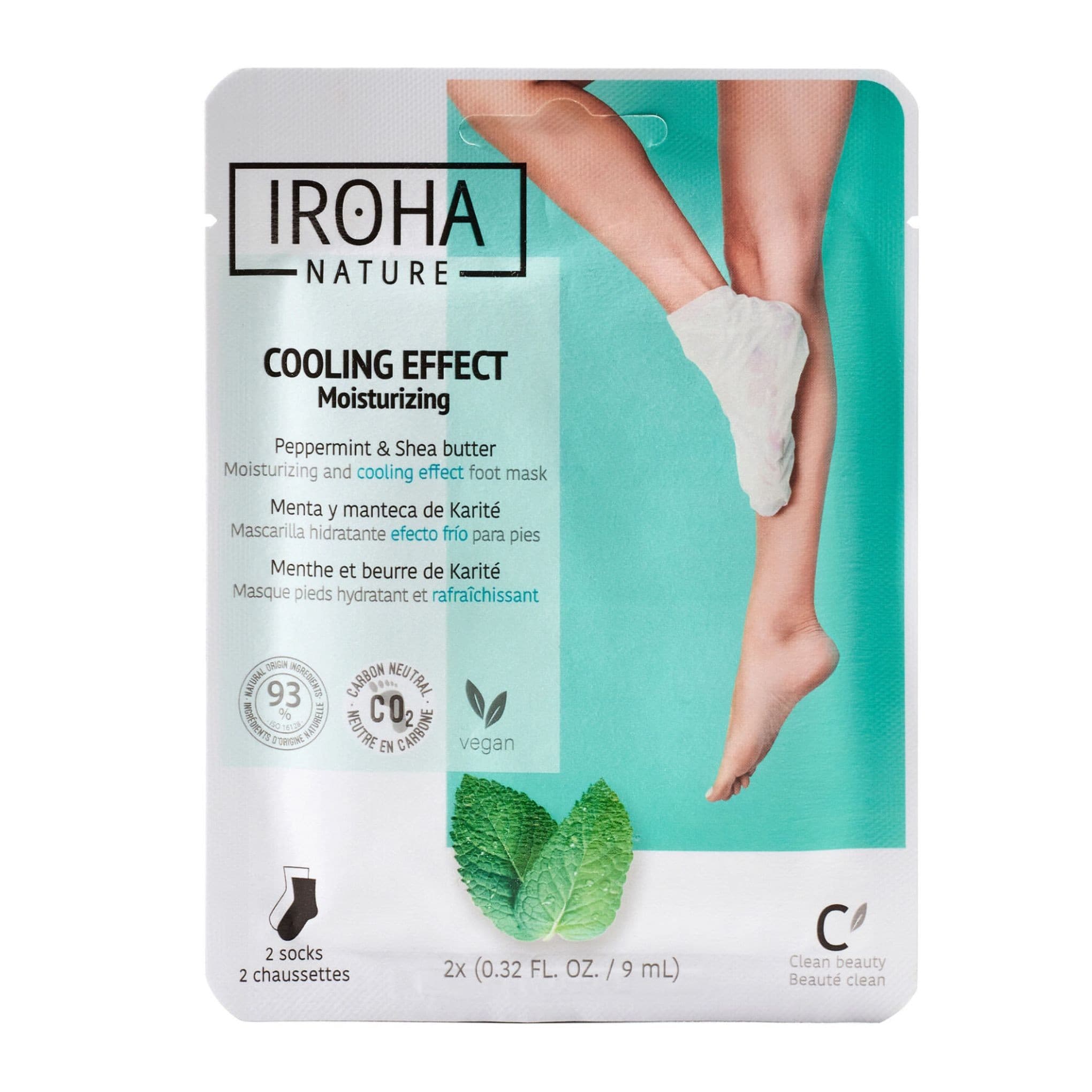 Iroha Nature maska na nohy Peppermint & Chea Butter