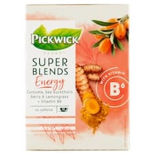 Pickwick Super Blends Energy bylinný čaj aromatizovaný 15 x 1,5g (22,5g)