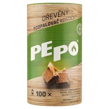PEPO Dřevěný podpalovač kostičky 100 ks