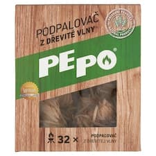 PEPO Podpalovač z dřevité vlny 32 ks