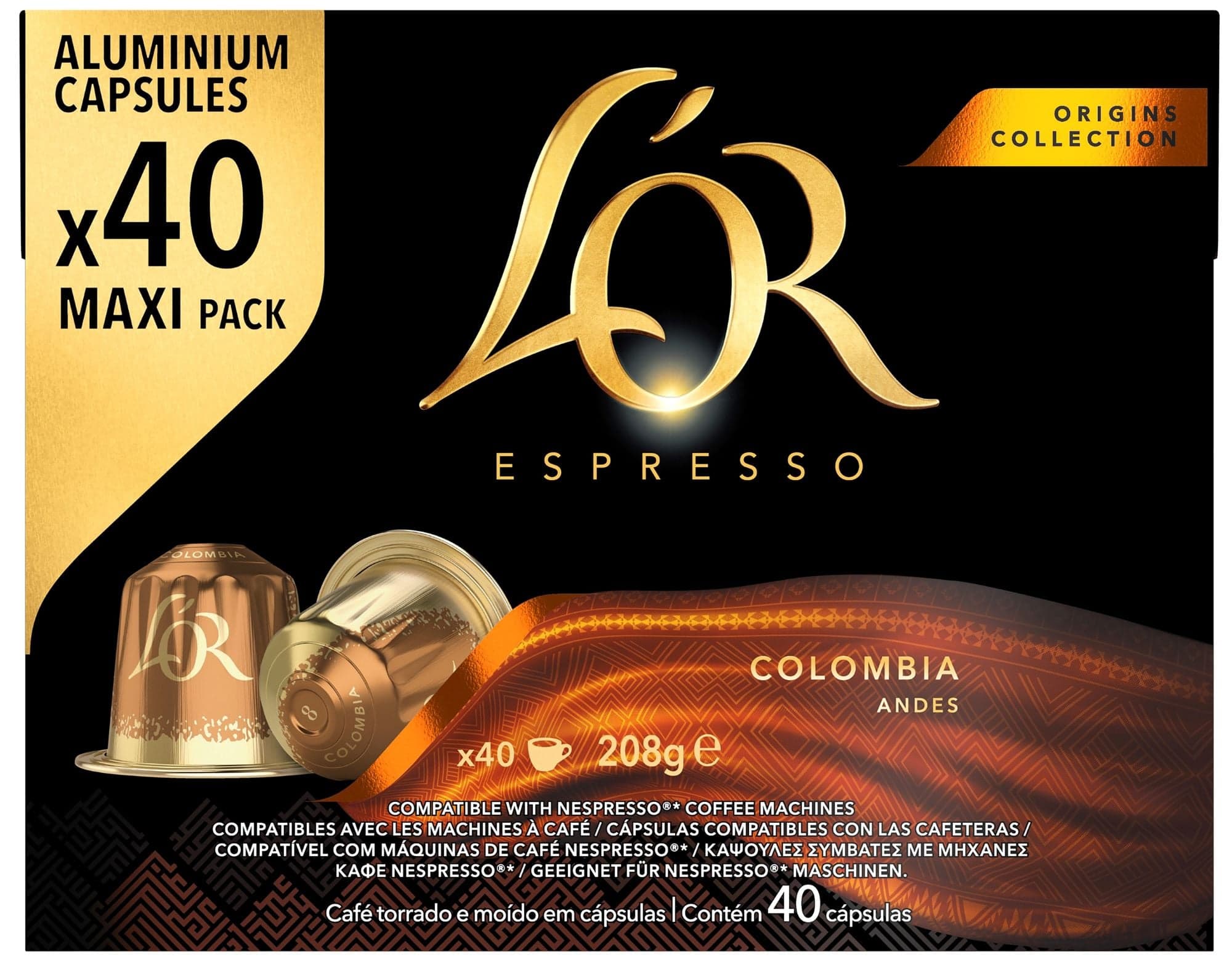 L'OR Espresso Colombia kávové kapsle XXL balení
