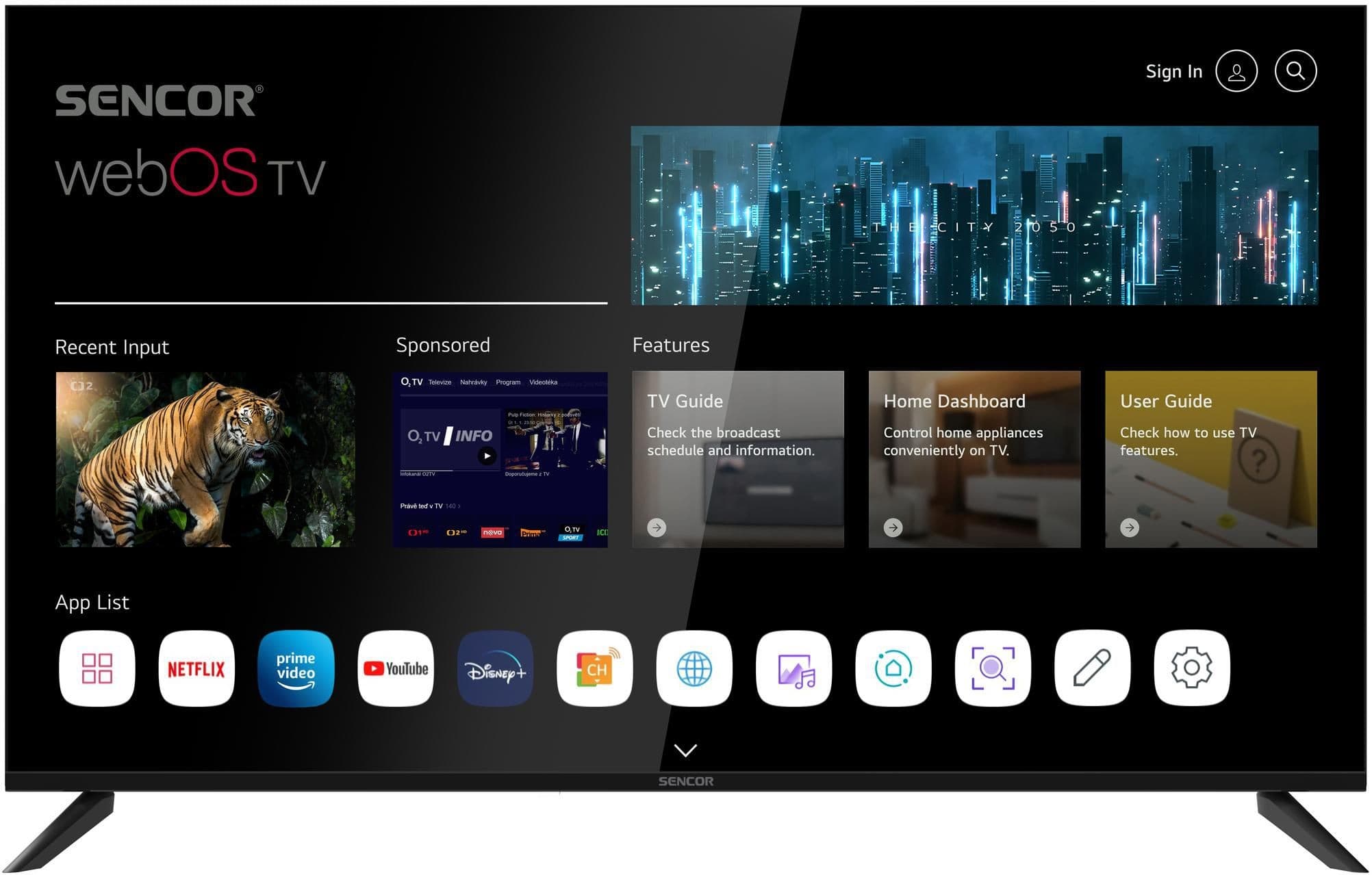 Sencor SMART LED Televizor SLE50US804B Webos UHD
