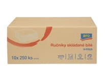 aro Ručníky skládané 1vrstvé bílé 10 x 250 ks