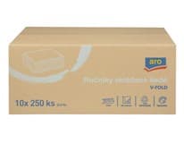 aro Ručníky skládané 1vrstvé šedé 10 x 250 ks