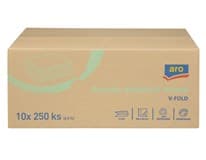 aro Ručníky skládané 1vrstvé zelené 10 x 250 ks