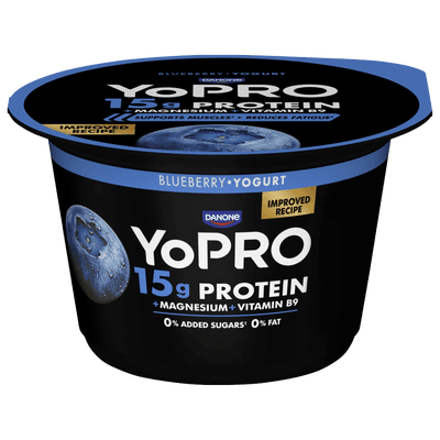 YoPRO Protein dezert s borůvkovou příchutí