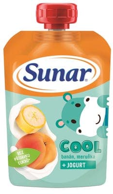 Sunar Cool ovocná kapsička banán, meruňka, jogurt 12m+