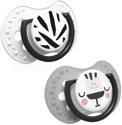 LOVI Dudlík silikonový dynamický Salt & Pepper (6-18 m)