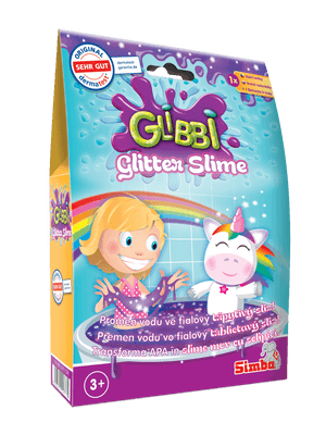 Simba Toys Glibbi Glitter Slime sliz fialový třpytivý