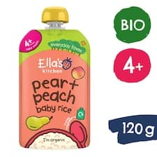 Ella's Kitchen Bio dětská rýže, hruška a broskve 120g