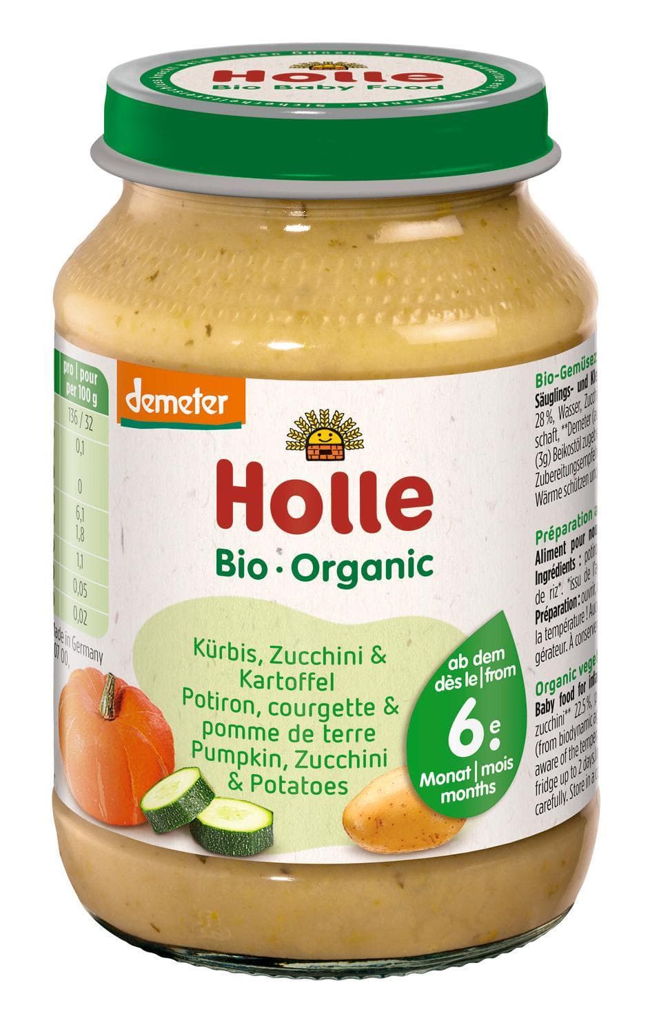 Holle BIO Zeleninový příkrm Cuketa dýně brambor