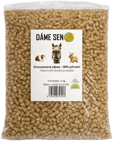 Dáme seno Granulovaná podestýlka – slaměná
