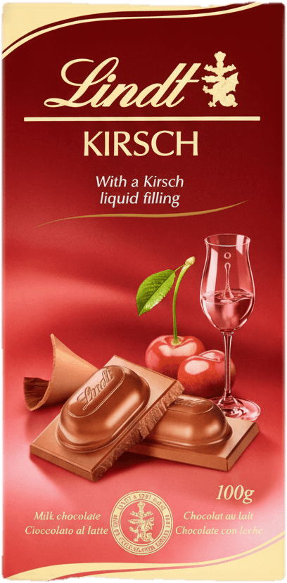 Lindt Mléčná čokoláda s třešňovou náplní