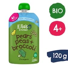 Ella's Kitchen Bio hruška, hrášek a brokolice 120g